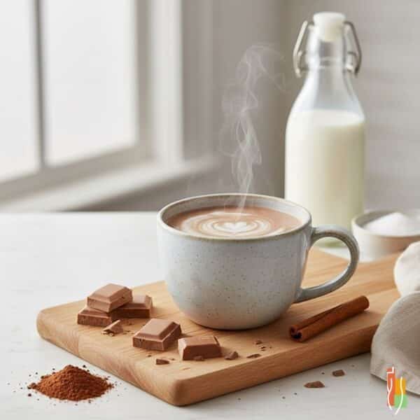 Chocolat chaud protéiné, 15g protéines, 1g sucre, boisson onctueuse, mise en forme, Clinique Maigrir en Santé.