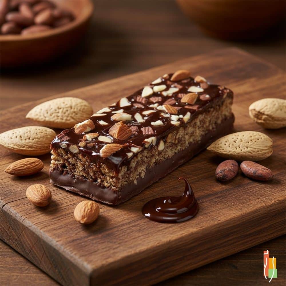 Barre protéinée chocolat décadent, riche en protéines, collation gourmande, gestion de poids, Clinique Maigrir en Santé.