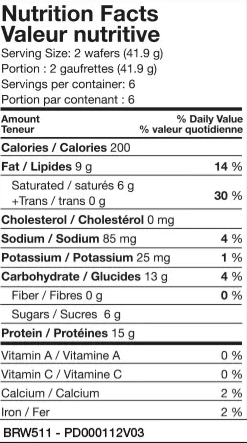 Gaufrette protéinée croustillante moka, 15g protéines, collation Clinique Maigrir en Santé.
