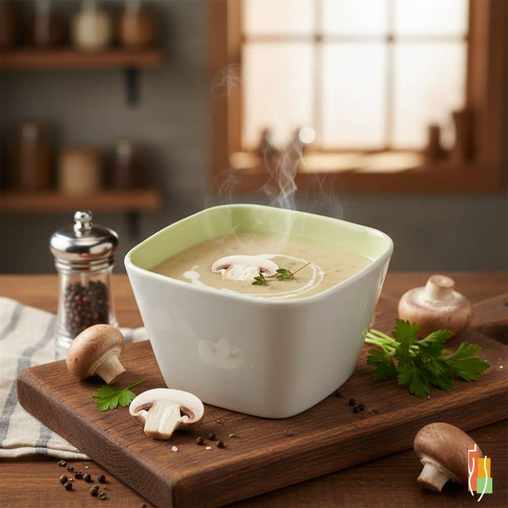 Soupe protéinée crème de champignons, 15g protéines, onctueuse, repas réconfortant, Clinique Maigrir en Santé.