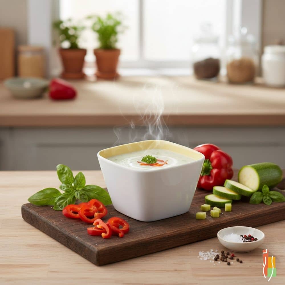 Crème de légumes protéinée, soupe gourmande, riche en protéines, mode de vie sain et actif, Clinique Maigrir en Santé.
