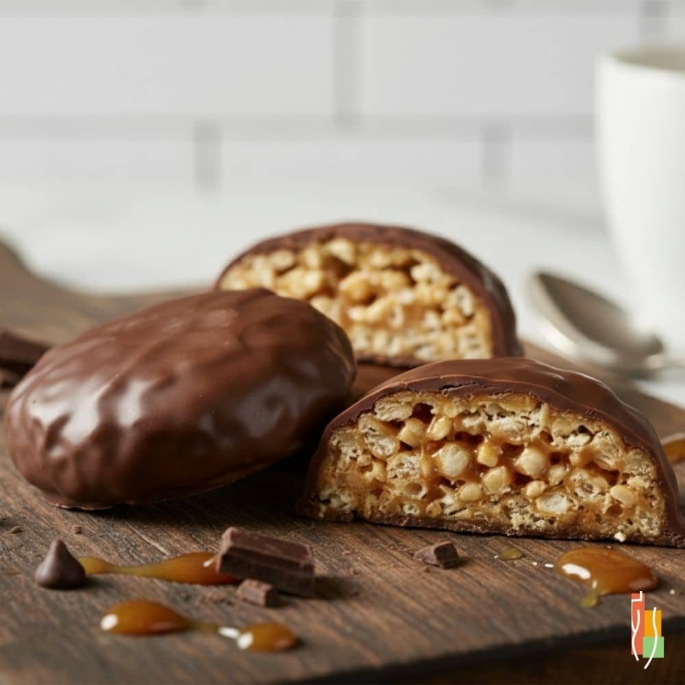 Bouchées protéinées croustillantes chocolat caramel, riches en protéines, Clinique Maigrir en Santé.