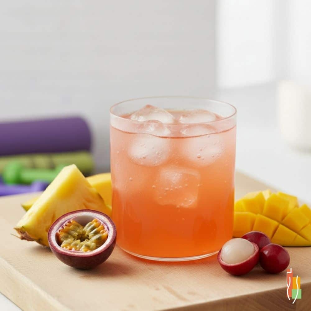 Boisson protéinée concentrée fruits tropicaux, riche en protéines, faible en calories, gestion de poids, Clinique Maigrir en Santé.