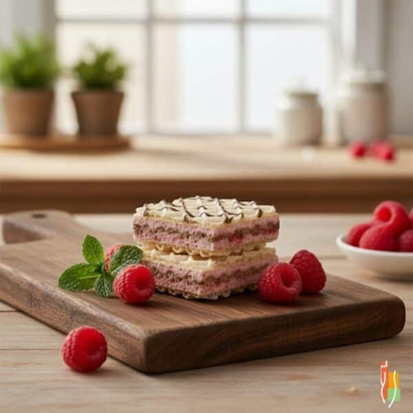 Gaufrette protéinée croustillante framboise, collation riche en protéines, Clinique Maigrir en Santé.