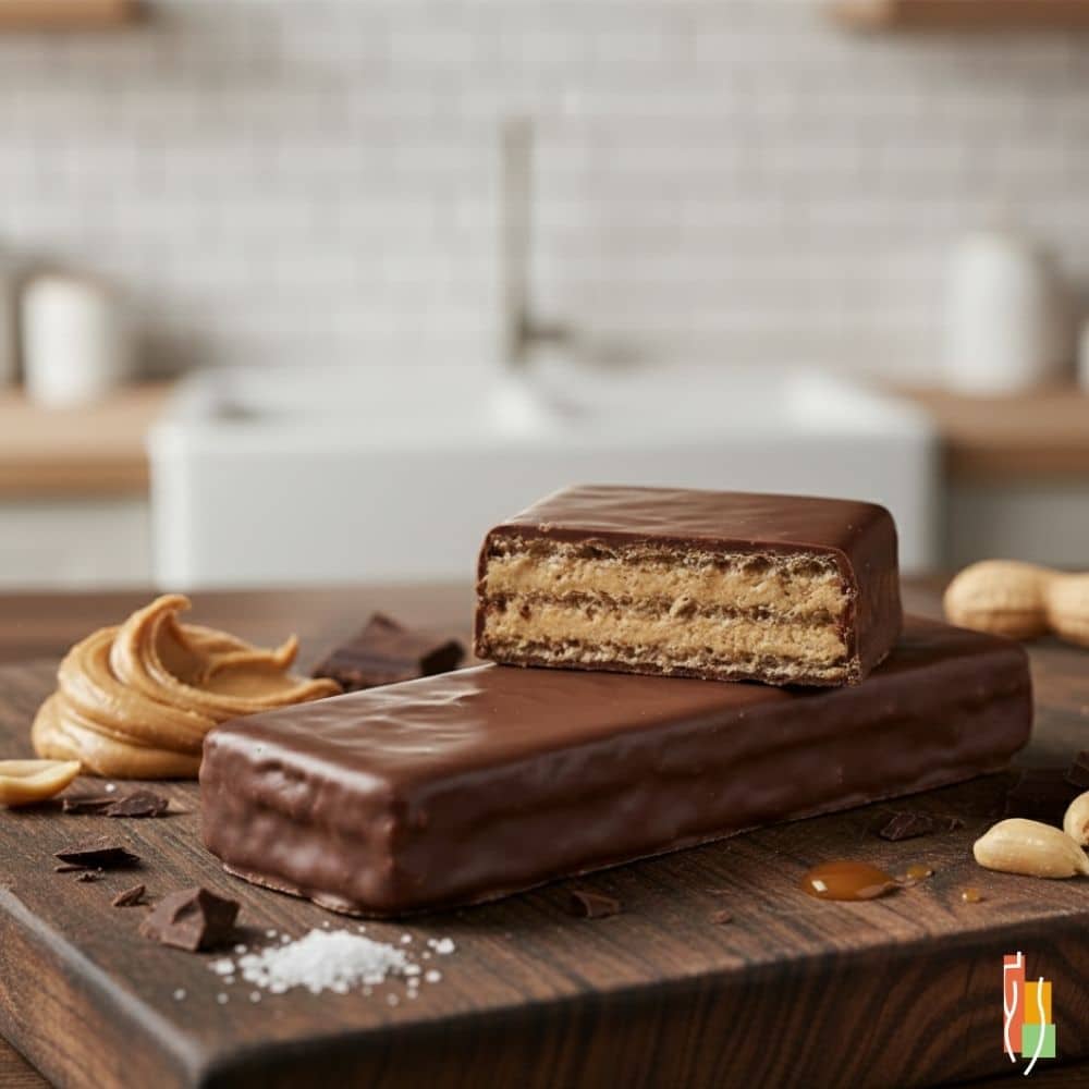 Gaufrette protéinée arachide et chocolat, 10g protéines, collation Clinique Maigrir en Santé.