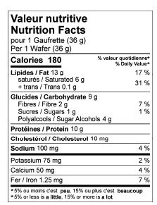 Gaufrette protéinée caramel écossais et sel de mer, 10g protéines, Clinique Maigrir en Santé.