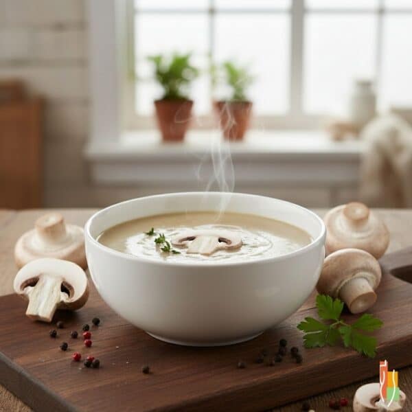 Soupe protéinée crème de champignons, 15g protéines, onctueuse, repas réconfortant, Clinique Maigrir en Santé.