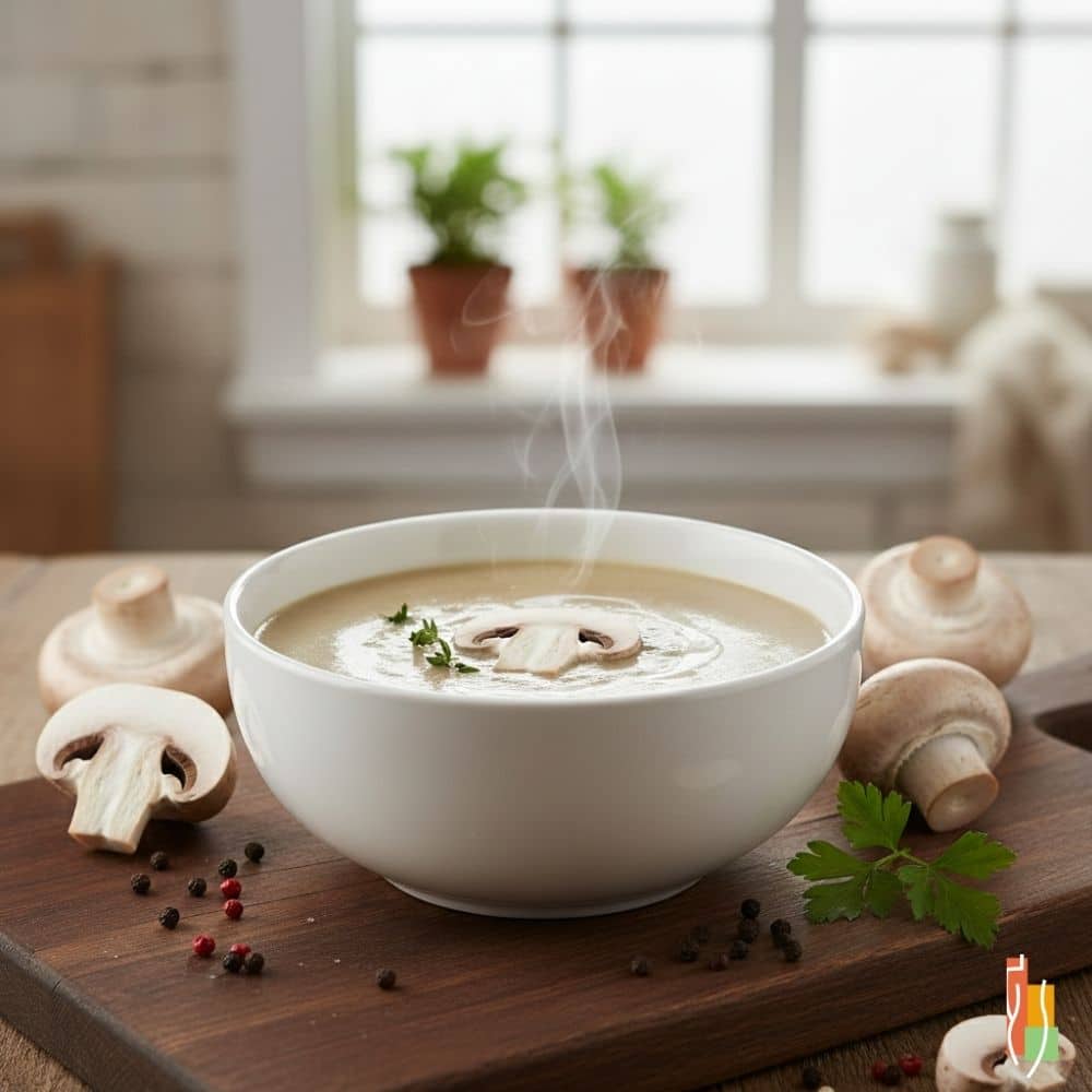 Soupe protéinée crème de champignons, 15g protéines, onctueuse, repas réconfortant, Clinique Maigrir en Santé.
