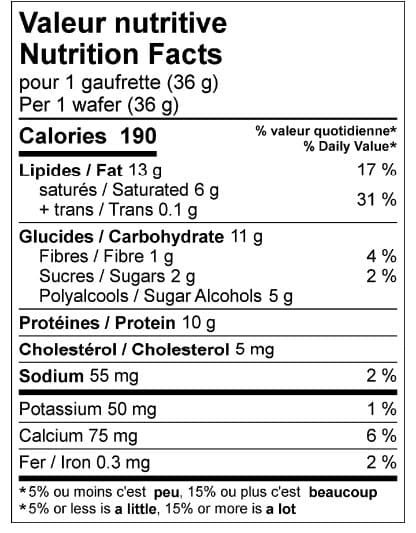 Gaufrette protéinée croustillante yogourt vanille, collation santé Clinique Maigrir en Santé.