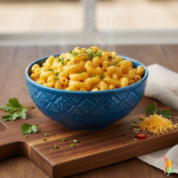 Macaroni au fromage crémeux protéiné, riche en protéines, repas réconfortant, Clinique Maigrir en Santé.
