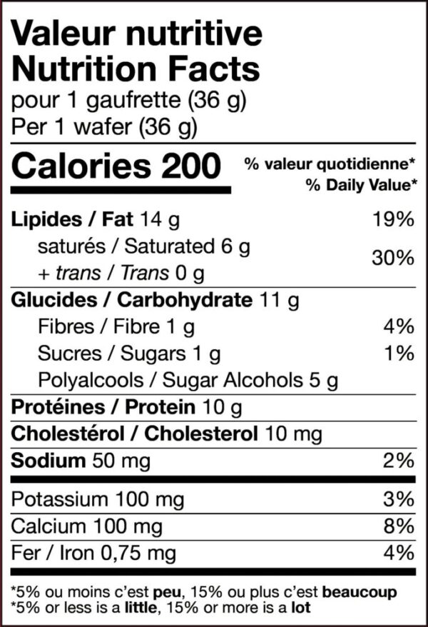 Gaufrette protéinée biscuits et crème Clinique Maigrir en Santé, collation croustillante faible en sucre.