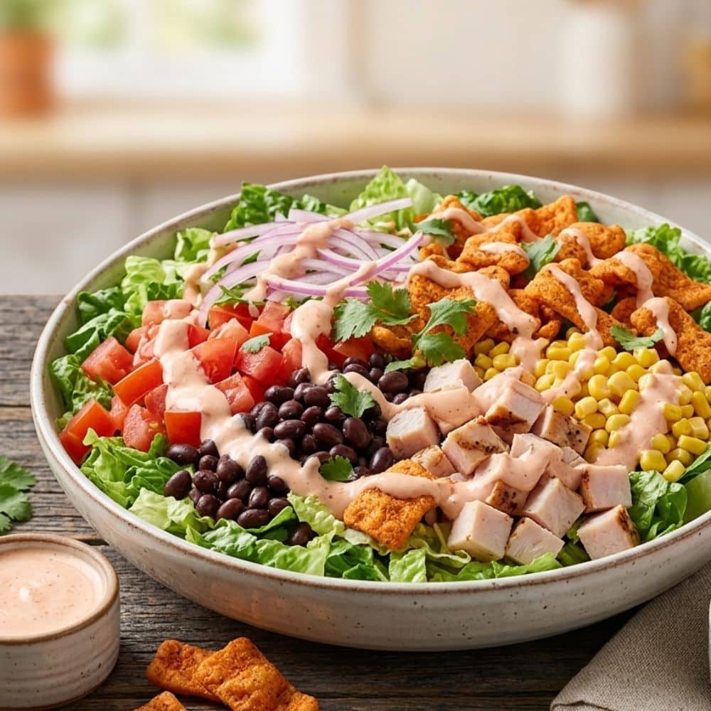Salade mexicaine santé avec haricots noirs et croustilles de protéines Cheddar de la Clinique Maigrir en Santé